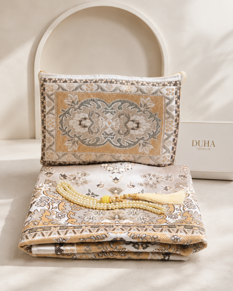 Tapis de prière DUHA | Pochette & Sebha offerte
